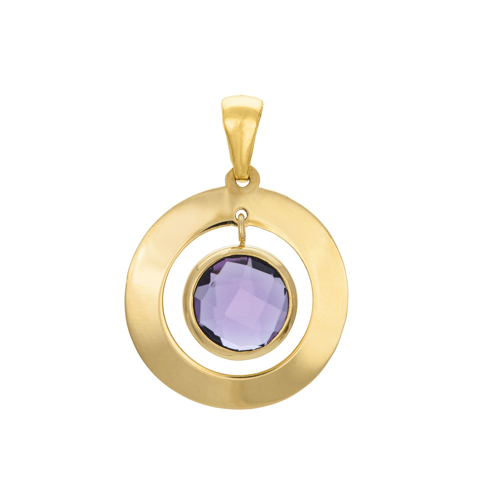 Hängsmycke i 18k guld med ametist