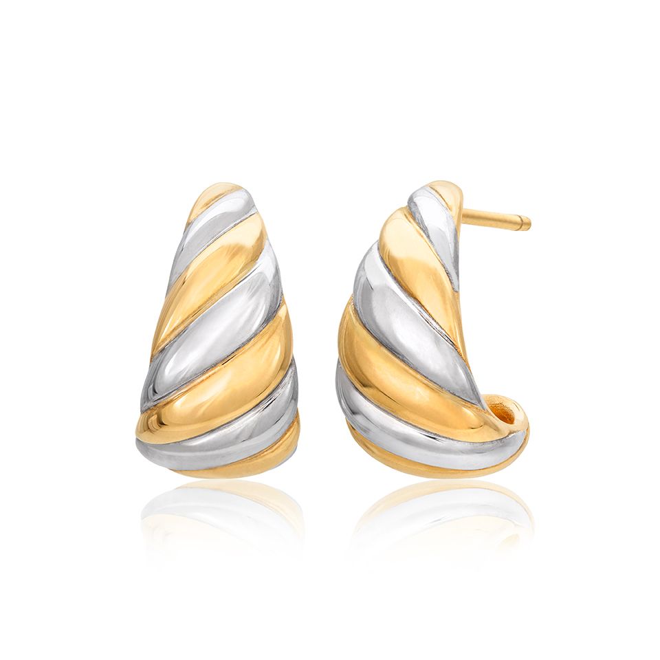 Örhängen Croissant i 14K guld