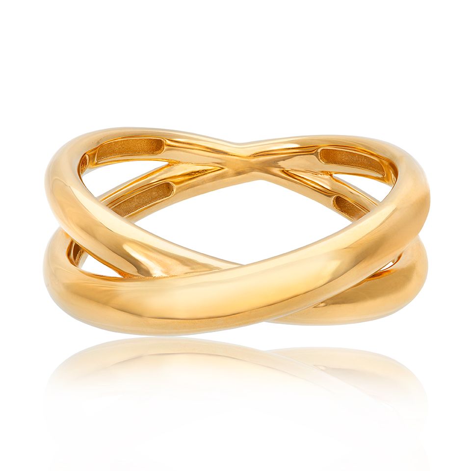 Ring Crossover i 14K guld, 16.5