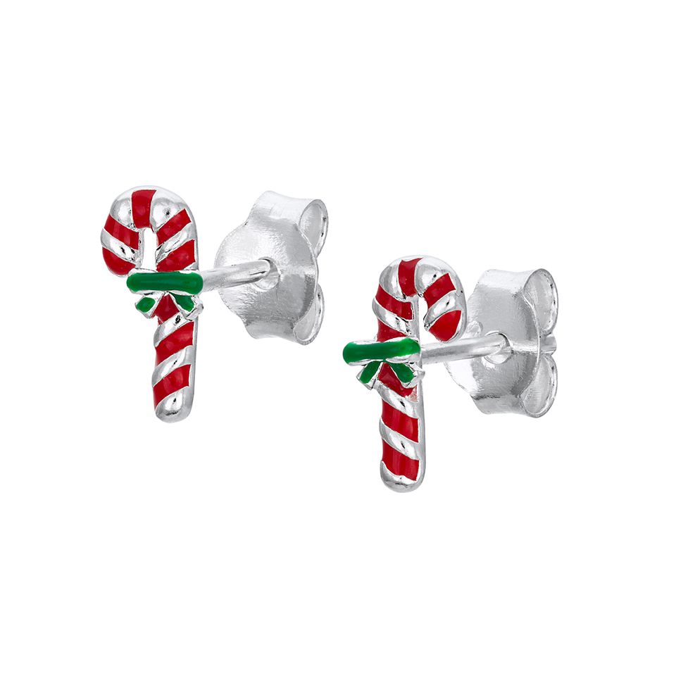 Örhängen med polkagrisstång