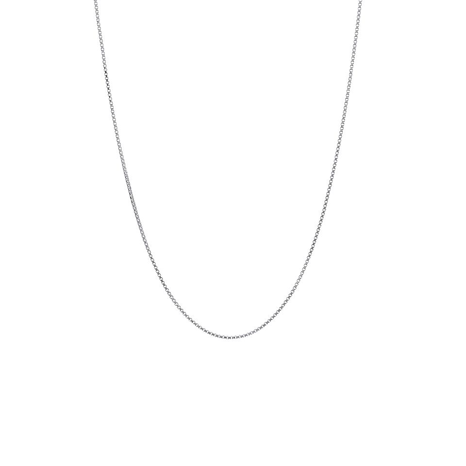 Halsband i &auml;kta silver med slider