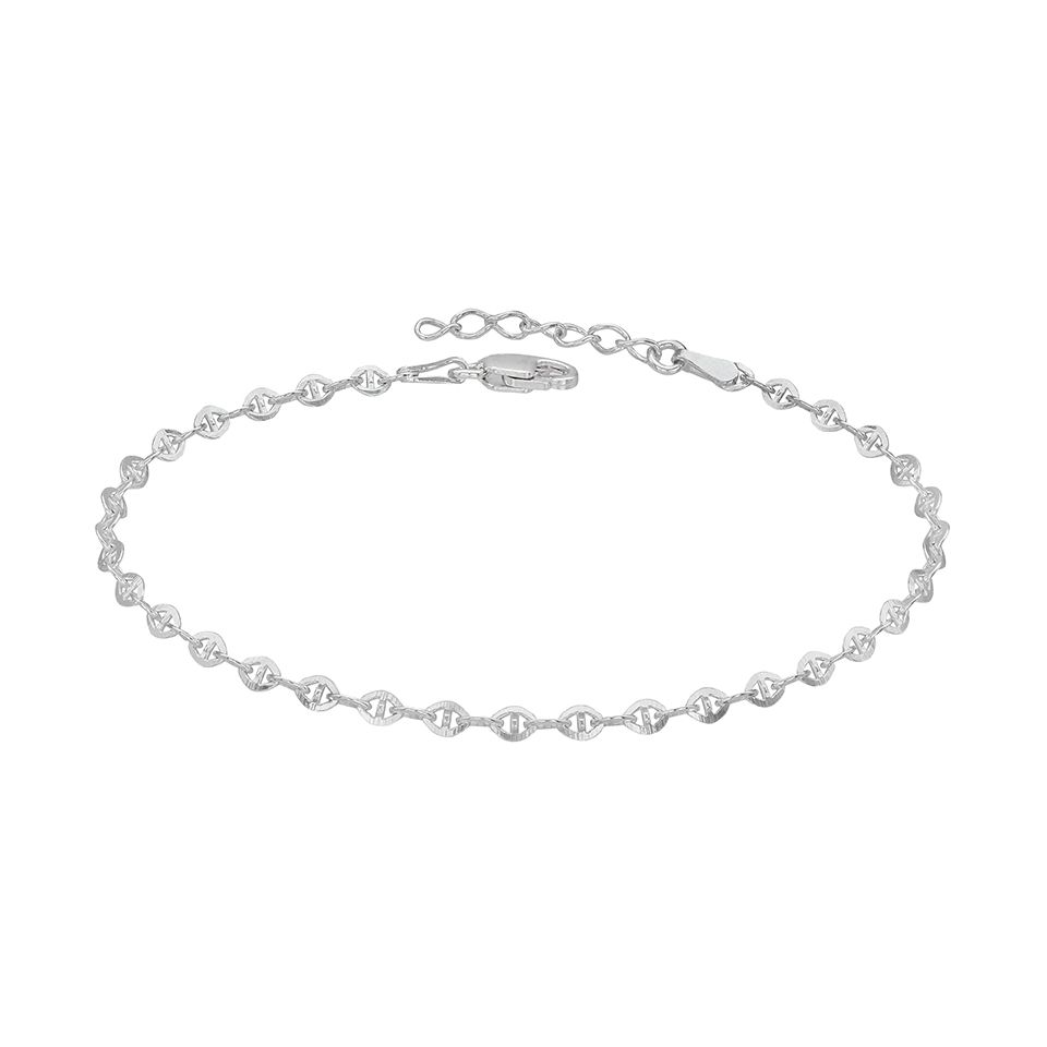 Armband i &auml;kta silver