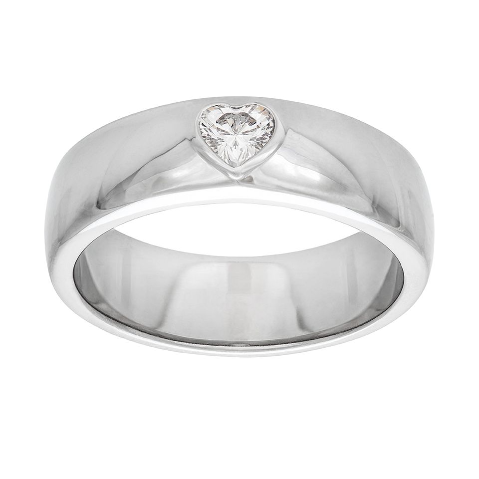 Ring hjärta med Kubisk Zirkonia, 17.0