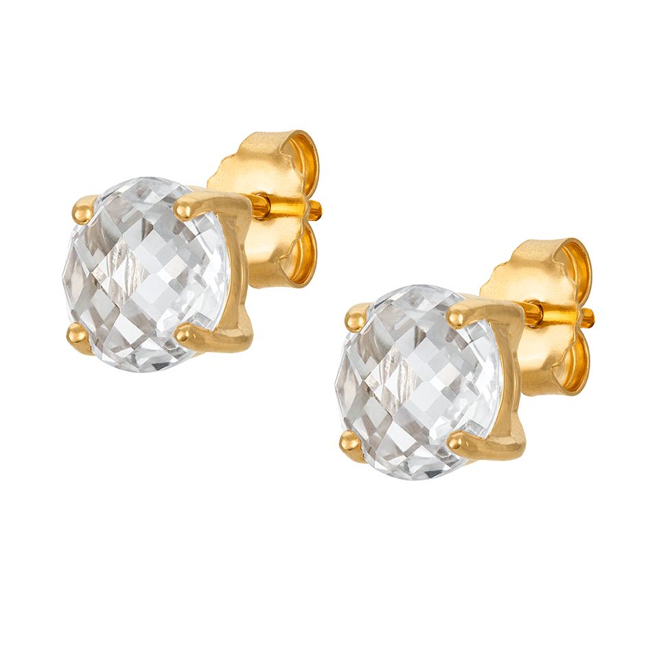 &Ouml;rh&auml;ngen i &auml;kta silver med kubisk zirkonia