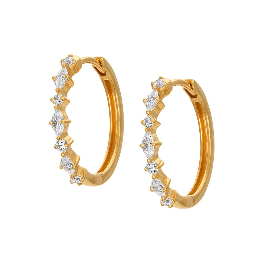 &Ouml;rh&auml;ngen i &auml;kta silver med kubisk zirkonia