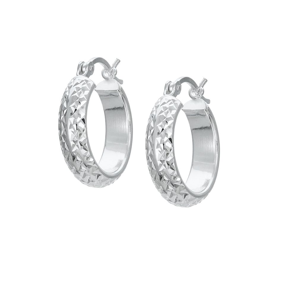 Örhängen i äkta silver med mönster