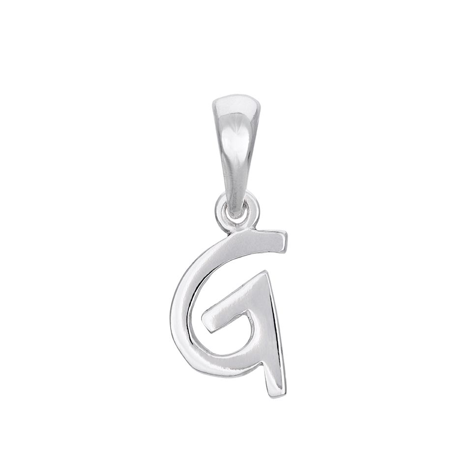 H&auml;ngsmycke i &auml;kta silver med bokstaven G