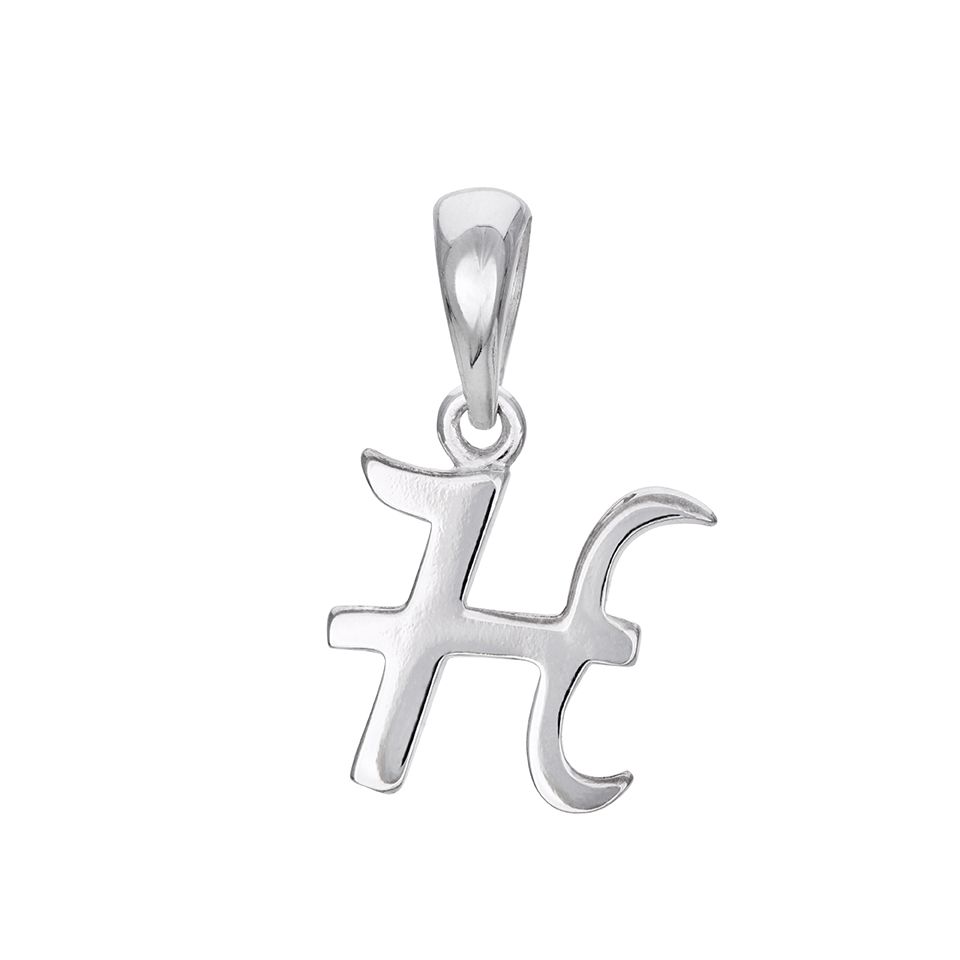 Hängsmycke i äkta silver med bokstaven H