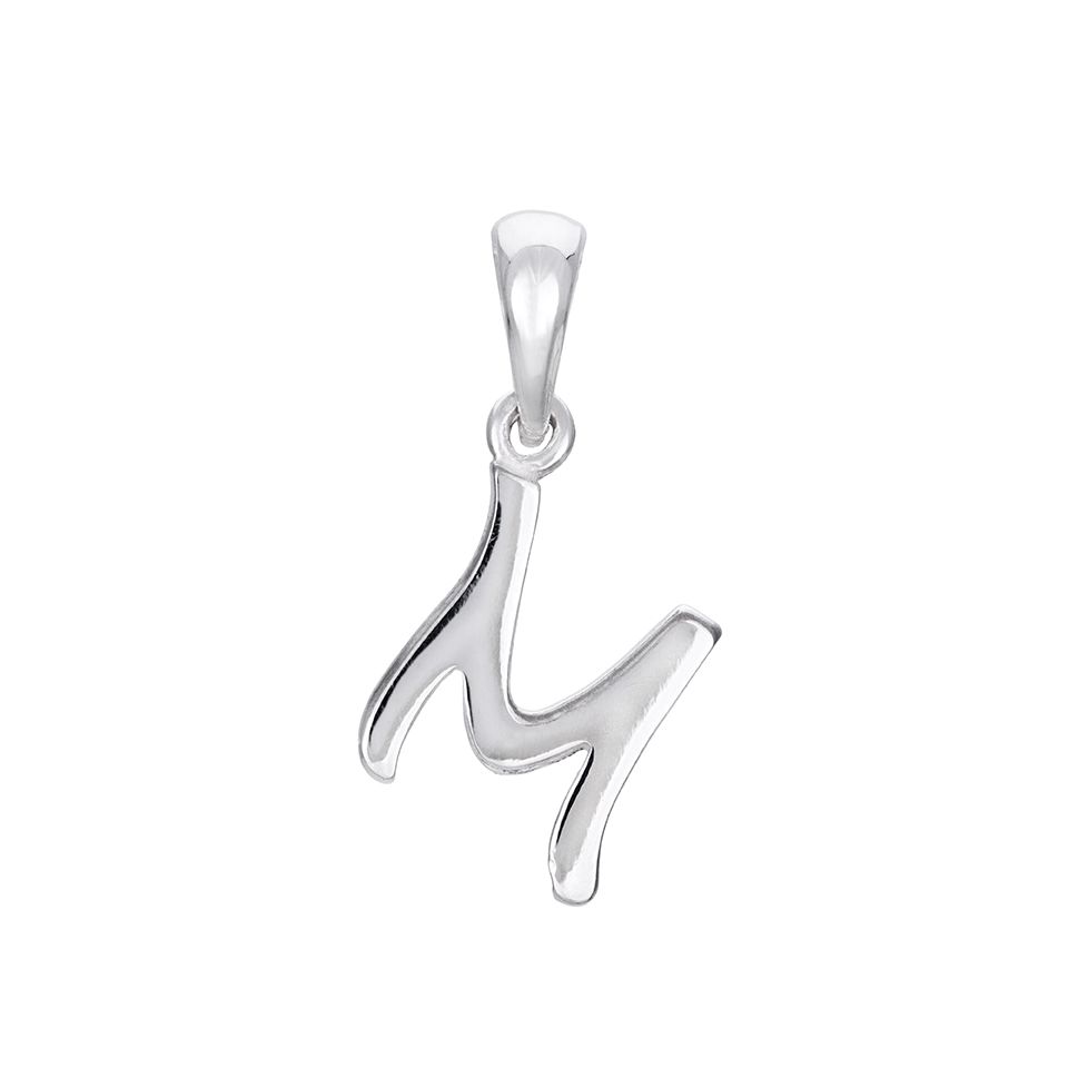 Hängsmycke i äkta silver med bokstaven M