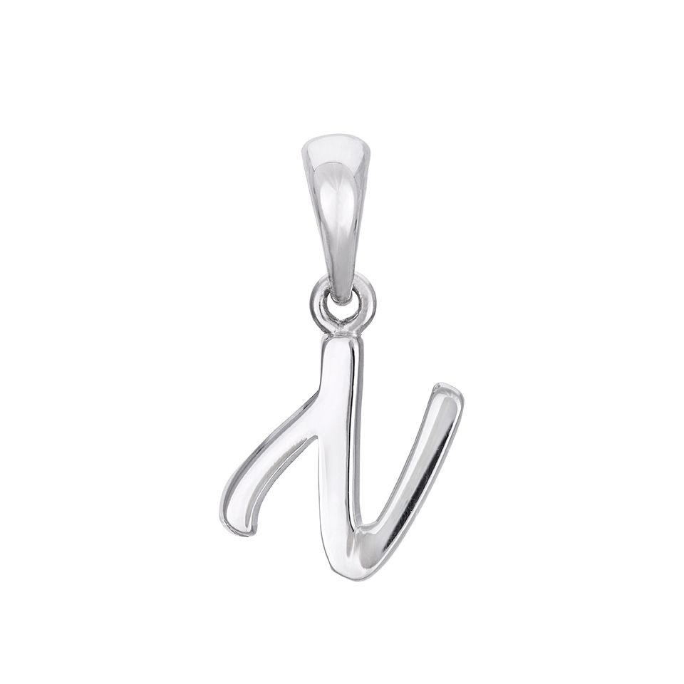 Hängsmycke i äkta silver med bokstaven N