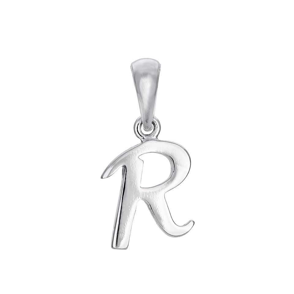 Hängsmycke i äkta silver med bokstaven R