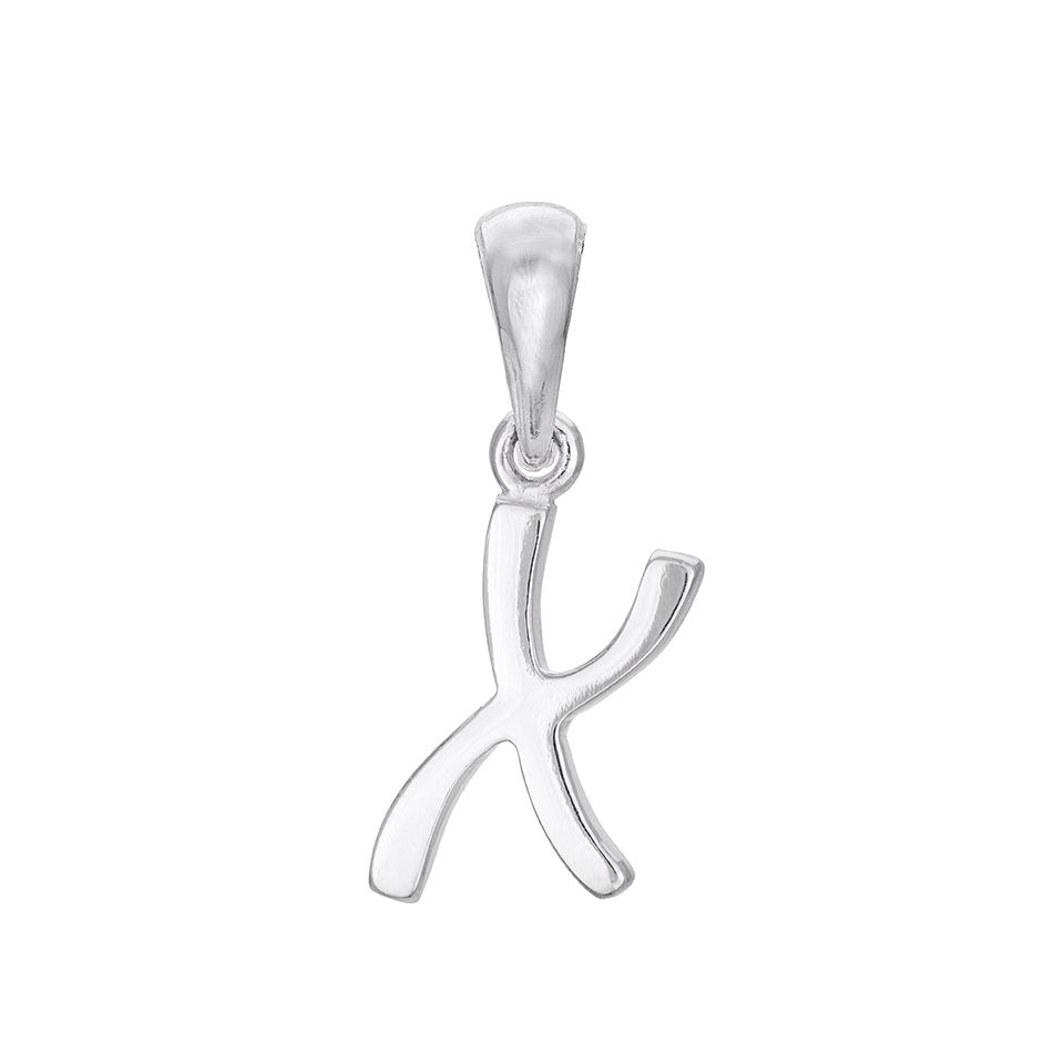 Hängsmycke i äkta silver med bokstaven X