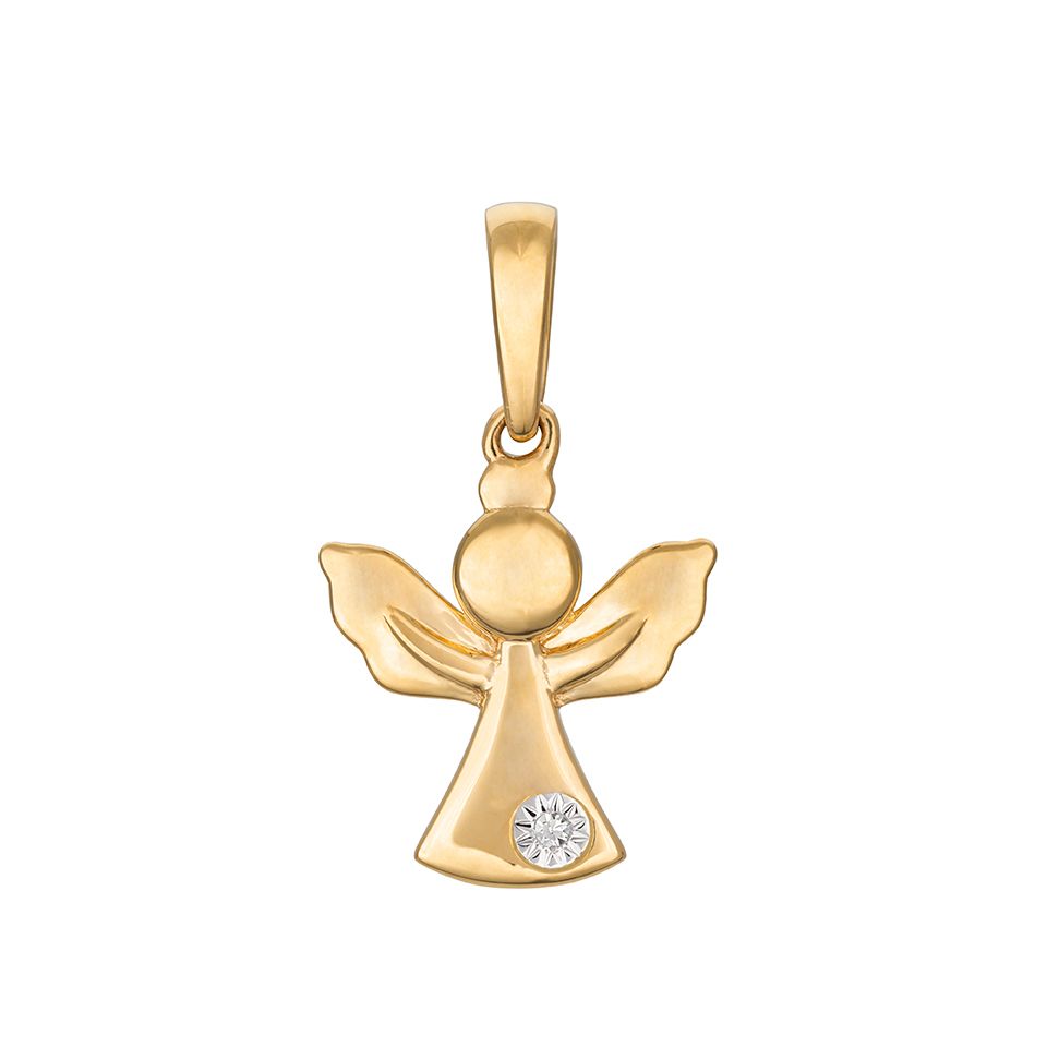 Diamanthänge i 18K guld - Ängel