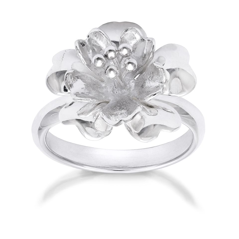 Ring GL&Auml;DJE i &auml;kta silver, 18.0