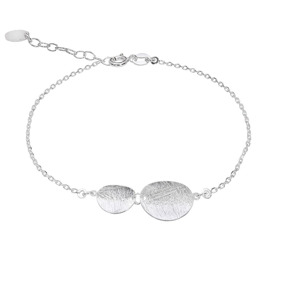 Armband i &auml;kta silver
