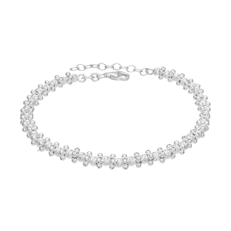 Armband i &auml;kta silver