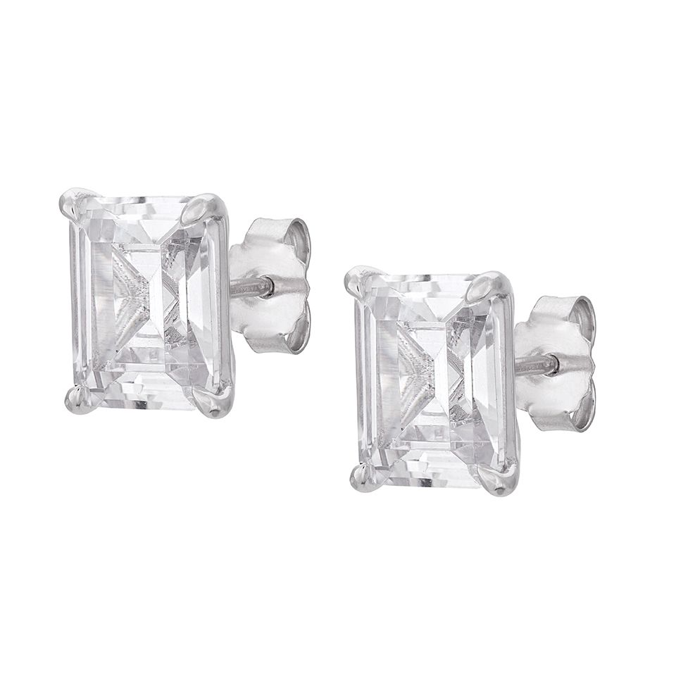 Solitärörhängen i äkta silver