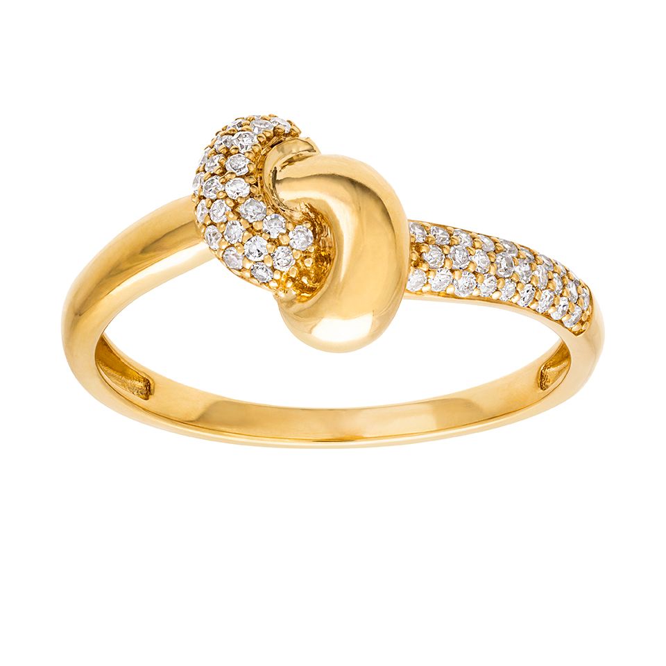 Diamantring i 18K guld - Knut, 16.0