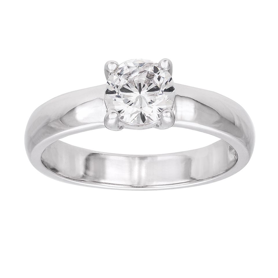 Ring i äkta silver med en kubisk zirkonia från Guldfynd