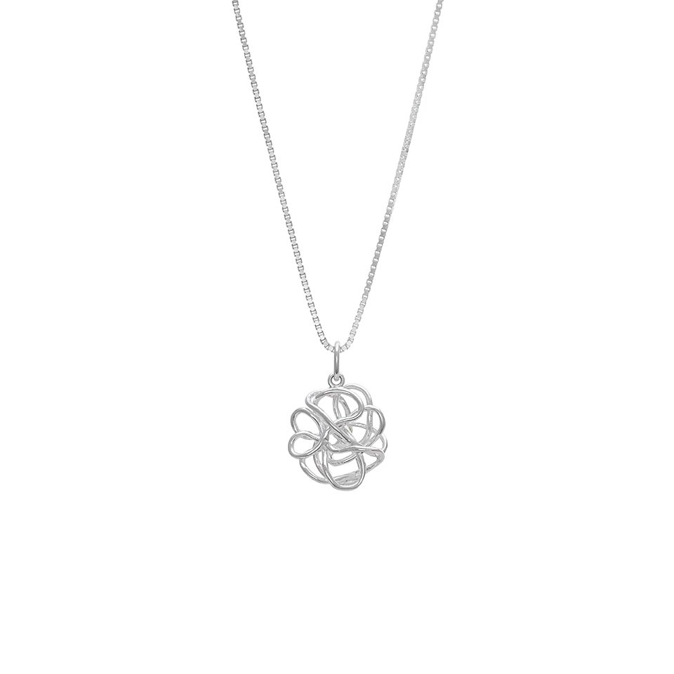 Halsband i &auml;kta silver