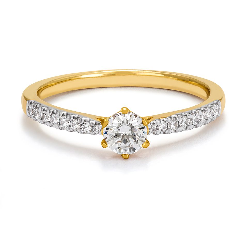 Ring med labbodlade diamanter Vega, 17.5