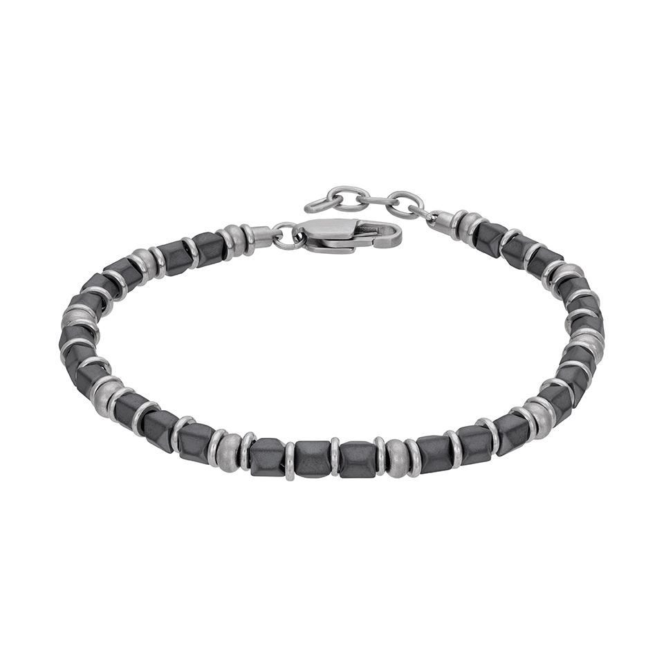 Armband i stål med stenar