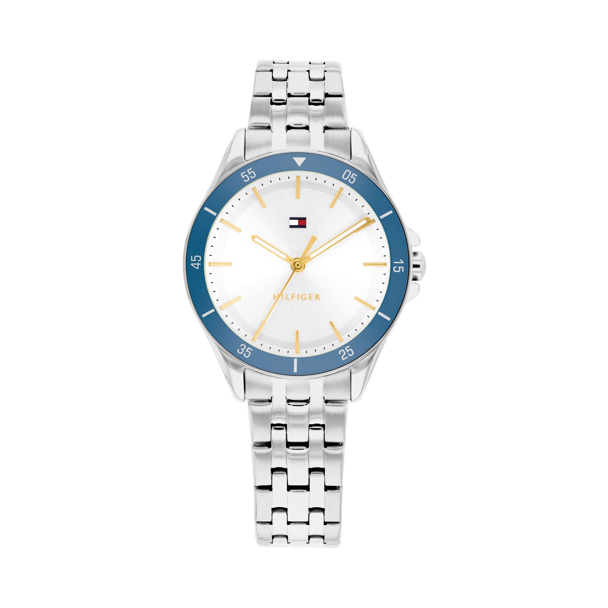 Tommy Hilfiger - Stålklocka med rund urtavla - Guldfynd