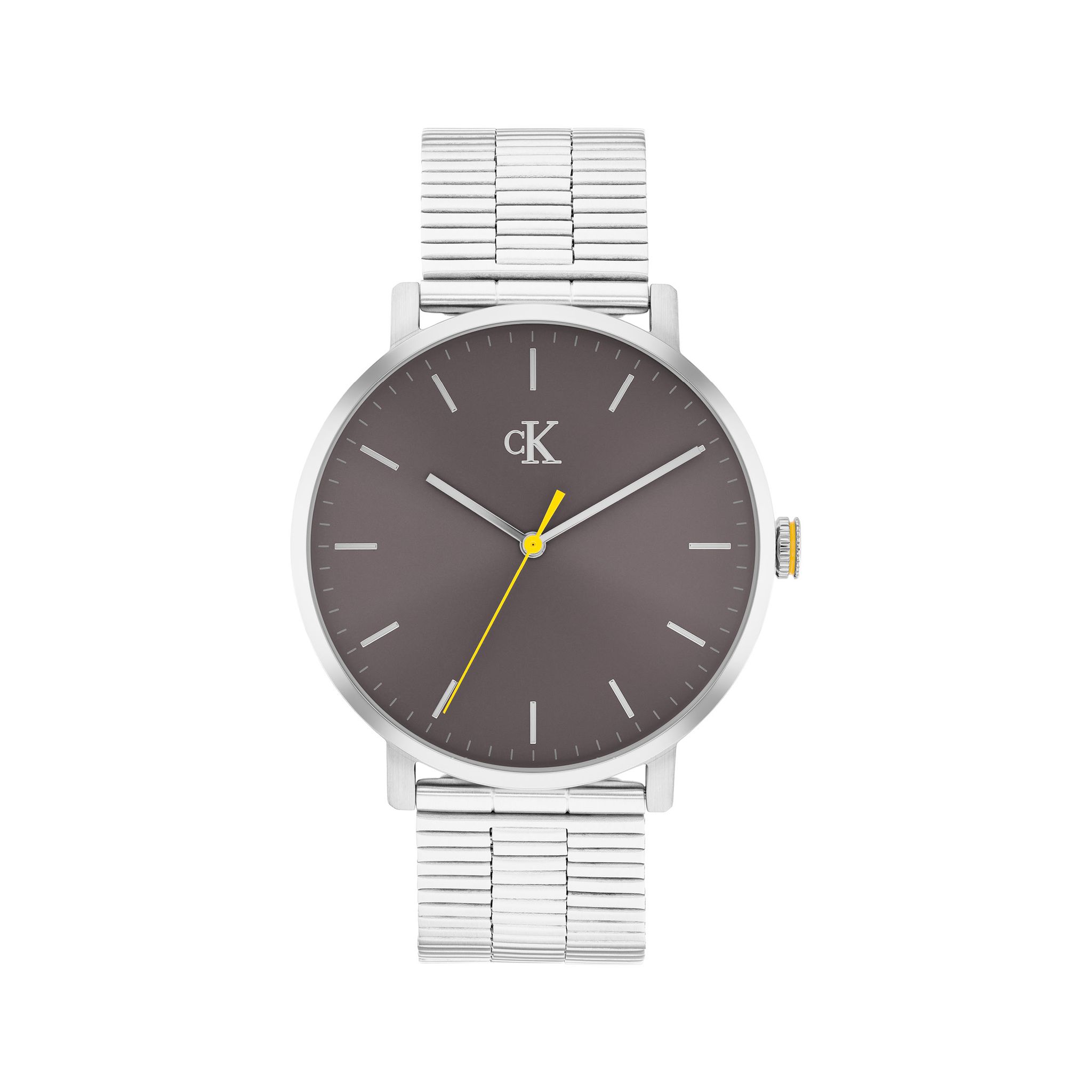 Stålklocka med rund urtavla