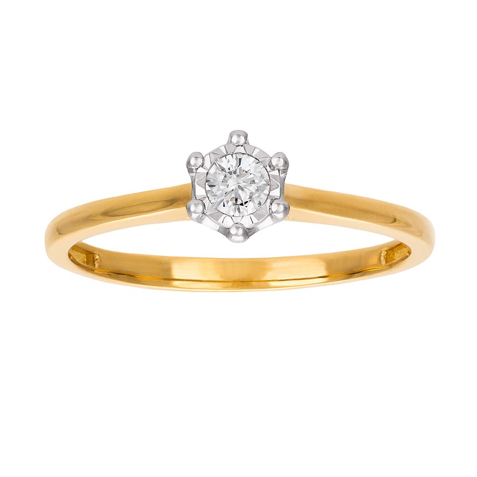 Diamantring i 18K guld, 18.0