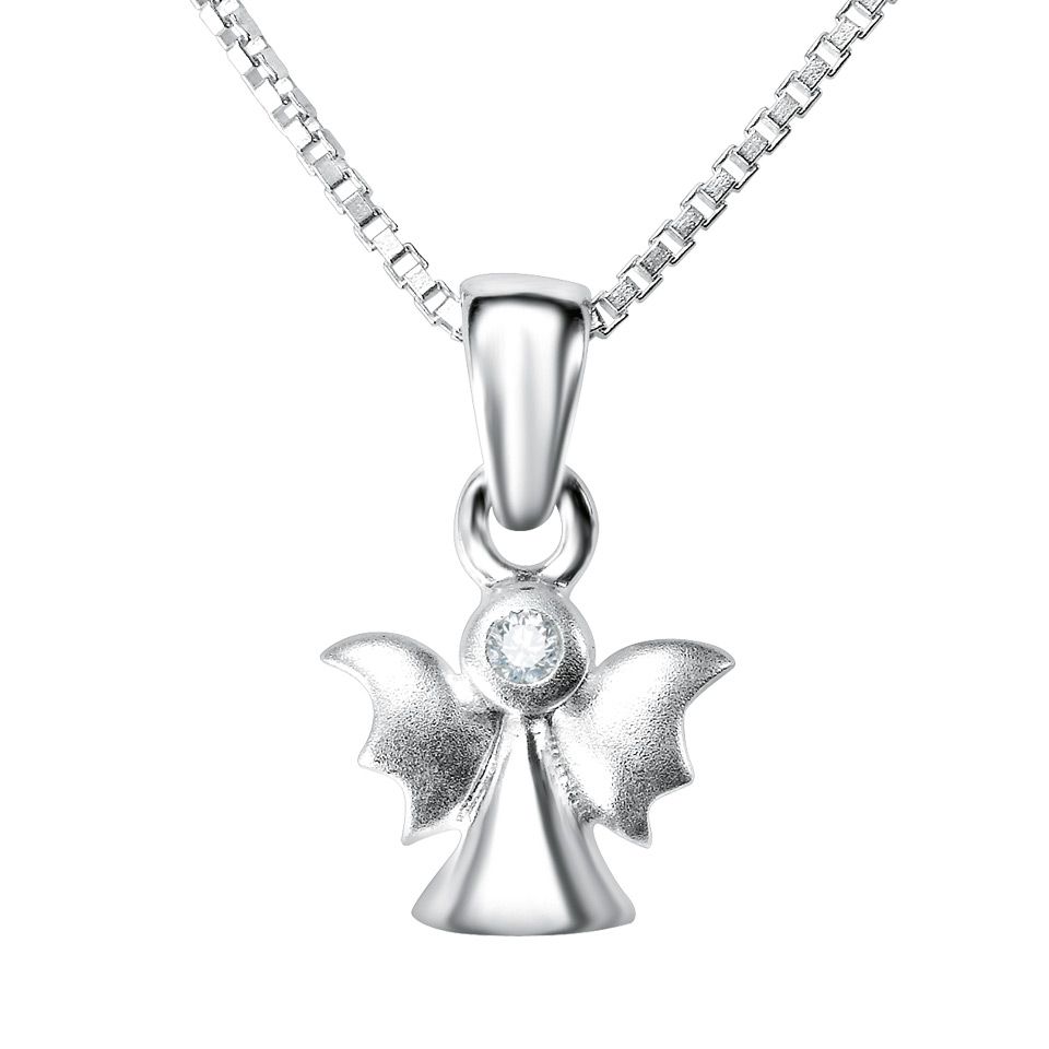 Halsband i &auml;kta silver