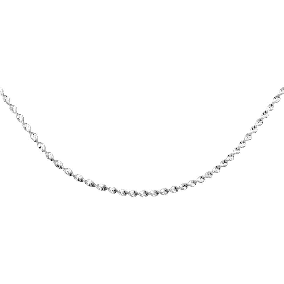 Halsband i &auml;kta silver