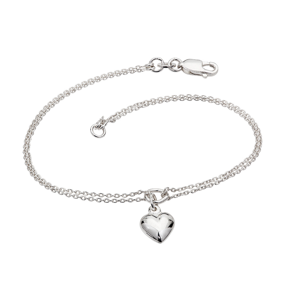 Armband i &auml;kta silver