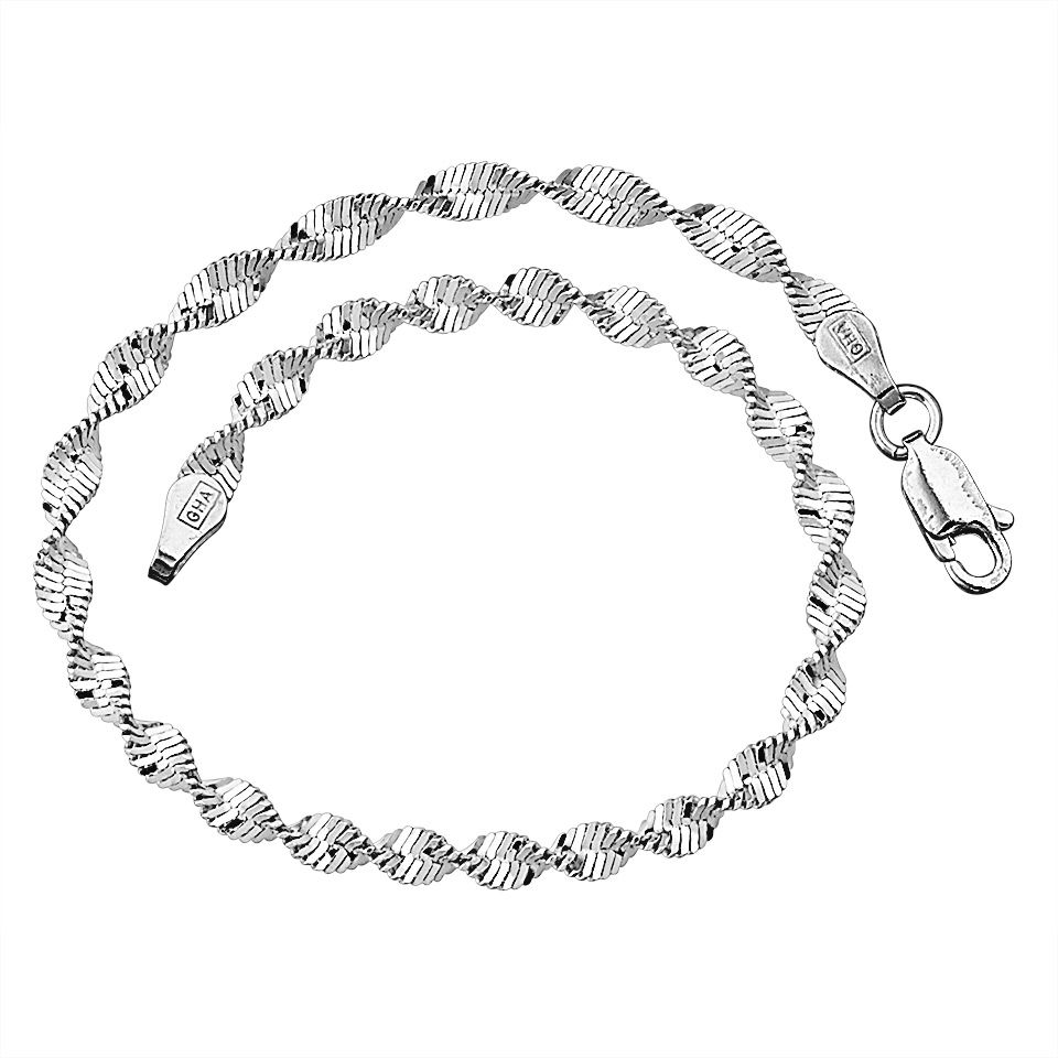 Armband i &auml;kta silver
