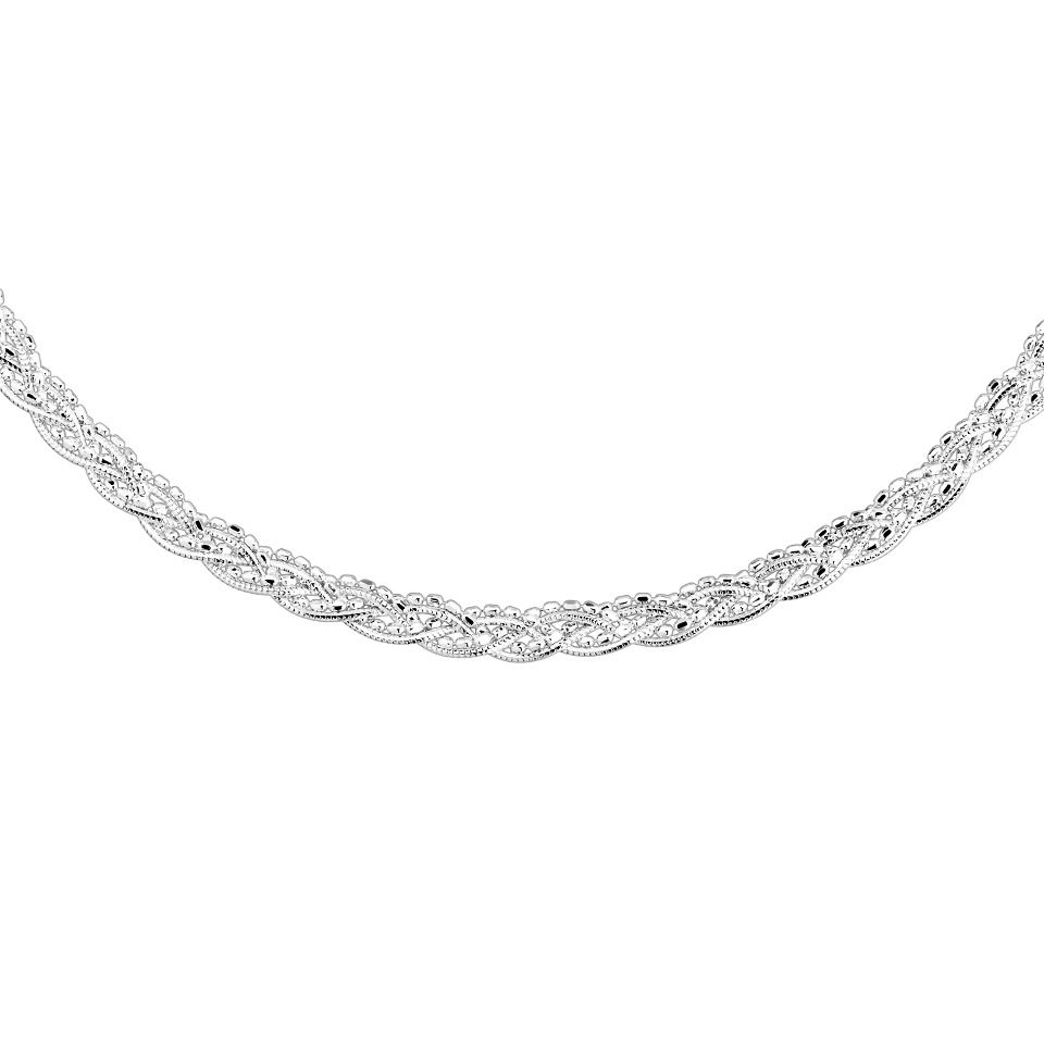 Armband i &auml;kta silver