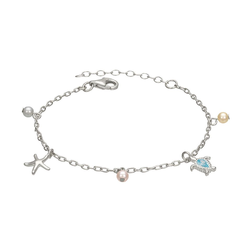 Armband i &auml;kta silver